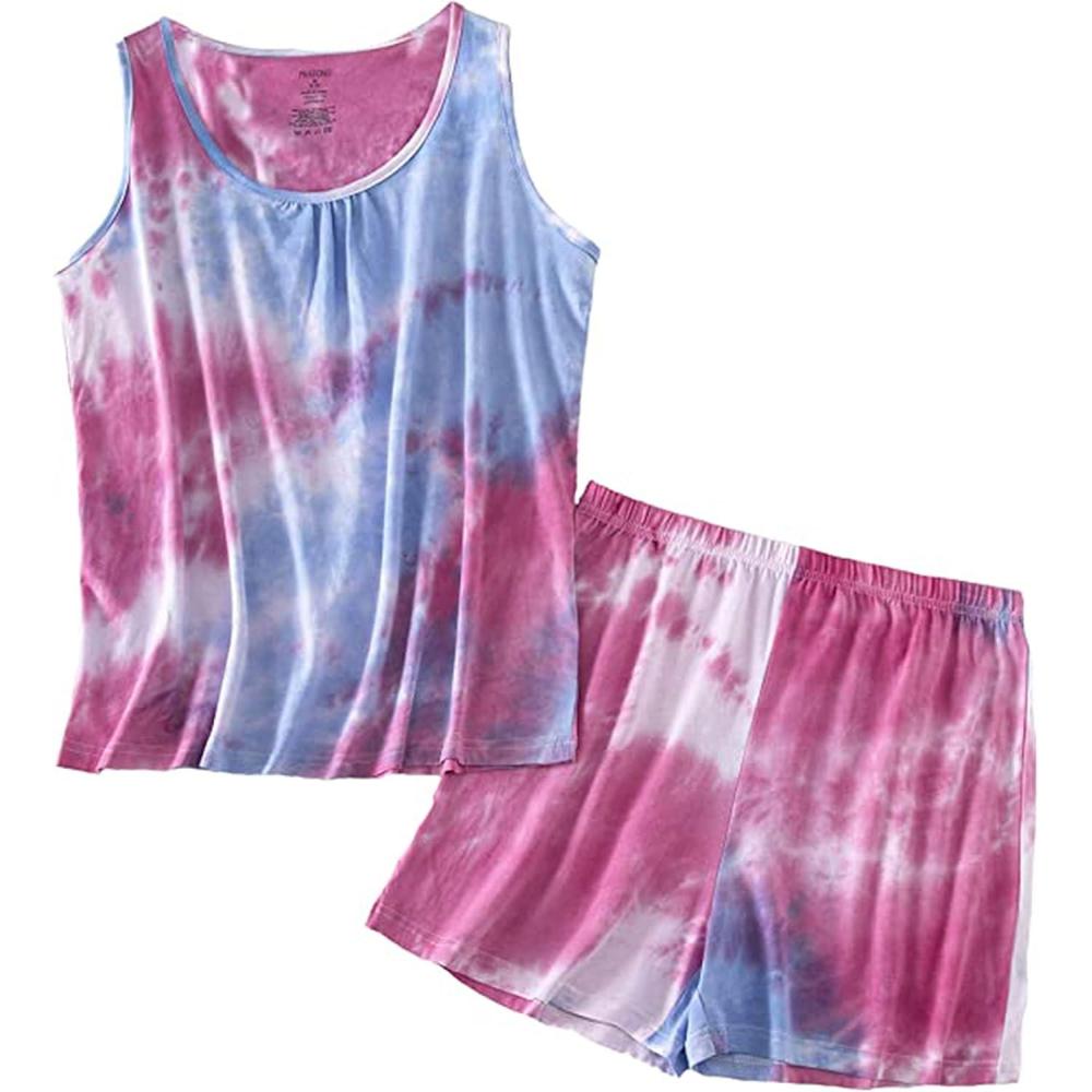 Alt Pyjamas PNAEONG Women Cotton Sleepwear Short Sets Tank&Short Pajamas Sets ...
