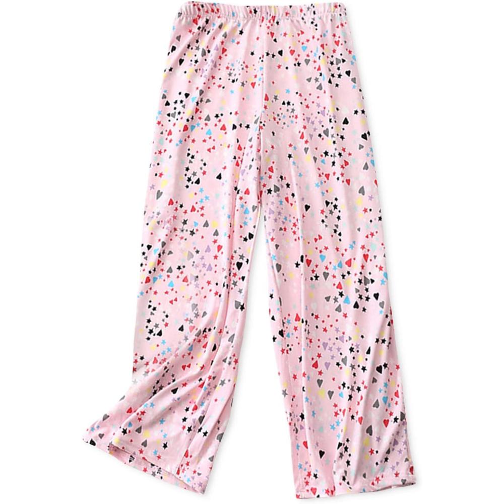 imagePNAEONG Womens Capri Pajama Pants Lounge Causal Bottoms Fun Print Sleep PantsPink Heart