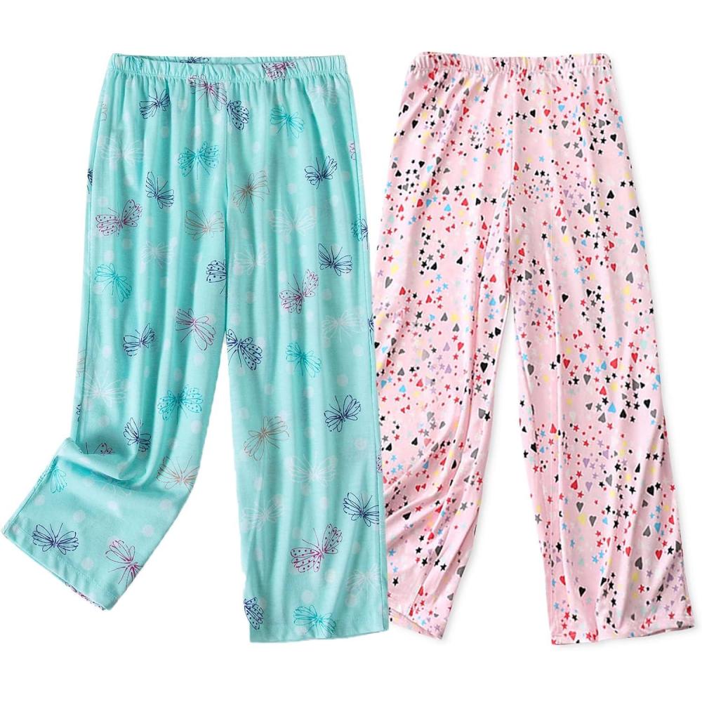 imagePNAEONG Womens Capri Pajama Pants Lounge Causal Bottoms Fun Print Sleep PantsPinkdragonfly