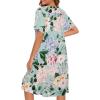 AVIIER House Dress Women Short Sleeve Mumu Lounge Dresses Patio Nightgowns with Pockets