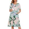AVIIER House Dress Women Short Sleeve Mumu Lounge Dresses Patio Nightgowns with Pockets