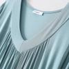 PNAEONG Women’s Nightgown Comfy Sleepwear Pleated Nightshirt Short Sleeves Flare Nightdress