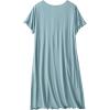 PNAEONG Women’s Nightgown Comfy Sleepwear Pleated Nightshirt Short Sleeves Flare Nightdress