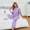 PNAEONG Womens Pajama Sets Short Sleeve Button Down Sleepwear 2 Piece Lounge Sets Soft Pj Sets