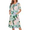 AVIIER House Dress Women Short Sleeve Mumu Lounge Dresses Patio Nightgowns with Pockets