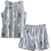 PNAEONG Women Cotton Sleepwear Short Sets Tank&Short Pajamas Sets XTSY208(Sleep Cats)