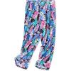 PNAEONG Women’s Capri Pajama Pants Lounge Causal Bottoms Fun Print Sleep Pants(Black Leaves)