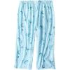 PNAEONG Women’s Capri Pajama Pants Lounge Causal Bottoms Fun Print Sleep Pants(Blue Moon)