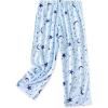 PNAEONG Women’s Capri Pajama Pants Lounge Causal Bottoms Fun Print Sleep Pants(Blue Star)