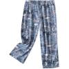 PNAEONG Women’s Capri Pajama Pants Lounge Causal Bottoms Fun Print Sleep Pants(Good Night)