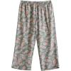 PNAEONG Women’s Capri Pajama Pants Lounge Causal Bottoms Fun Print Sleep Pants(Green Boho)