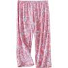 PNAEONG Women’s Capri Pajama Pants Lounge Causal Bottoms Fun Print Sleep Pants(Pink Paisley)