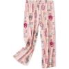 PNAEONG Women’s Capri Pajama Pants Lounge Causal Bottoms Fun Print Sleep Pants(Pink Sheep)