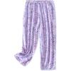 PNAEONG Women’s Capri Pajama Pants Lounge Causal Bottoms Fun Print Sleep Pants(Purple)