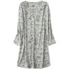 PNAEONG Women’s Cotton Sleepwear Long Sleeves Nightgown Print Tee Sleep Dress(Long Gray Cats)