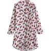 PNAEONG Women’s Flannel 100% Cotton Nightgown Button Down Boyfriend Nightshirt Mid-Long Style Sleepshirt Pajama Tops(Christmas Print)