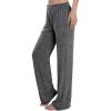 imagePNAEONG Womens Wide Leg Lounge Pants with Pockets Loose Comfy Casual Pajama Pants Cozy Pajama BottomsDark Grey