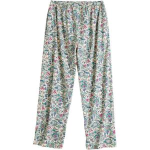 PNAEONG Women Cotton Pajama Pants Comfy Pj Bottoms Soft Printed Lounge Pant with Pockets(Green Vintage Flower)
