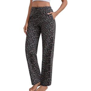 PNAEONG Women Cotton Pajama Pants Comfy Pj Bottoms Soft Printed Lounge Pant with Pockets(Little Flower)