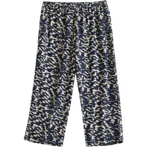 PNAEONG Women’s Capri Pajama Pants Lounge Causal Bottoms Fun Print Sleep Pants(Leopard Print)