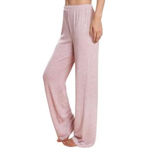 PNAEONG Womens Wide Leg Lounge Pants with Pockets Loose Comfy Casual Pajama Pants Cozy Pajama Bottoms(Light Pink)