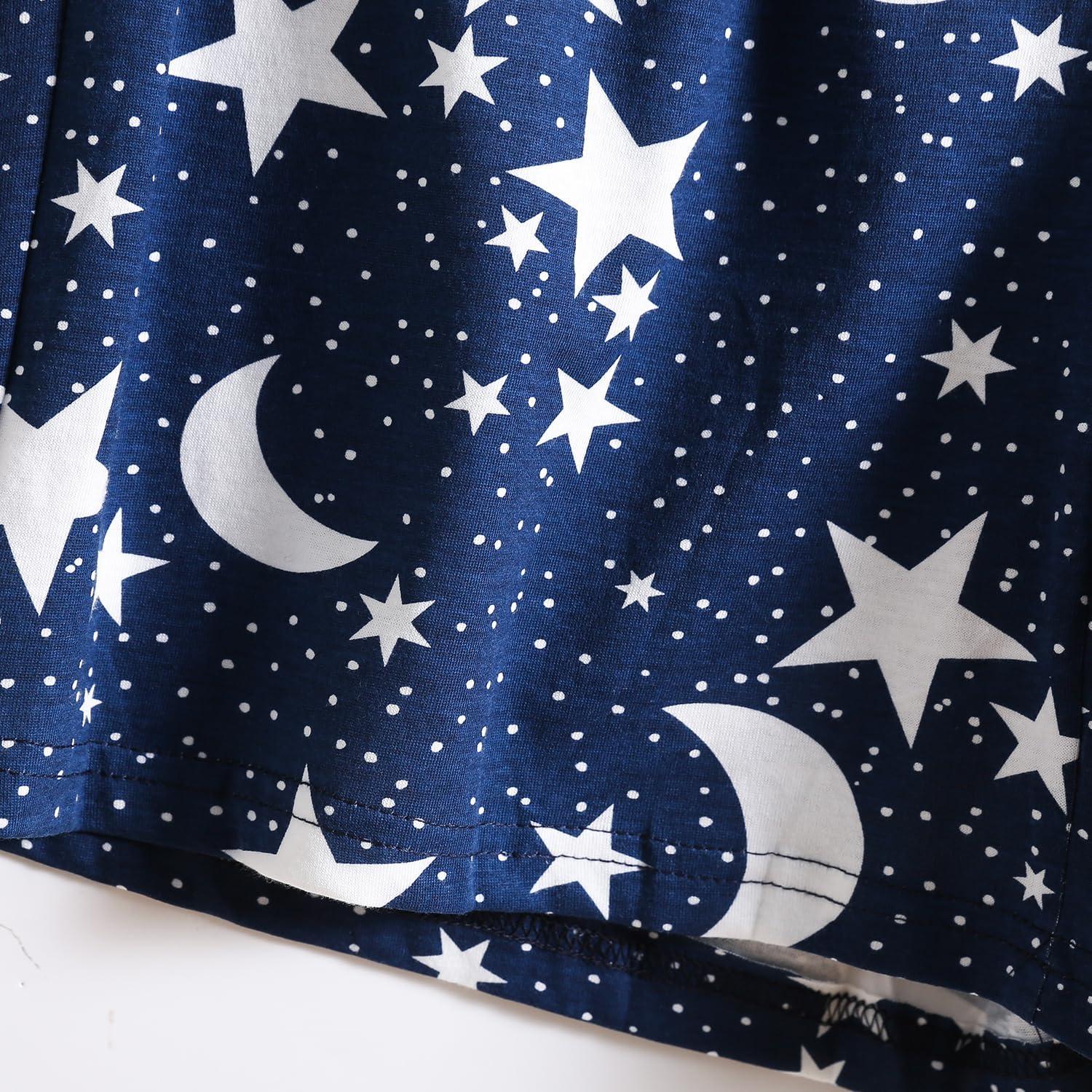 imagePNAEONG Womens Pajamas Set Cotton Short Sleeve Sleepwear Pjs Sets S3XLS Deep Night