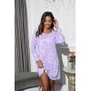 PNAEONG 3 Pack Women’s Nightgown, Long Sleeve Sleep Shirts Comfy Soft Nightshirt Women Pajama Sleep Dress Cotton Sleepwear(Coffee+purple+deep Night)