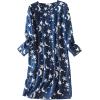 PNAEONG 3 Pack Women’s Nightgown, Long Sleeve Sleep Shirts Comfy Soft Nightshirt Women Pajama Sleep Dress Cotton Sleepwear(Coffee+purple+deep Night)