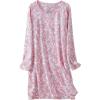 PNAEONG 3 Pack Women’s Nightgown, Long Sleeve Sleep Shirts Comfy Soft Nightshirt Women Pajama Sleep Dress Cotton Sleepwear(Good Night+pink Paisley+fly)