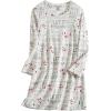 PNAEONG 3 Pack Women’s Nightgown, Long Sleeve Sleep Shirts Comfy Soft Nightshirt Women Pajama Sleep Dress Cotton Sleepwear(Snowman+penguin+deep Night)