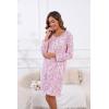 PNAEONG 3 Pack Women’s Nightgown, Long Sleeve Sleep Shirts Comfy Soft Nightshirt Women Pajama Sleep Dress Cotton Sleepwear(Star+purple+pink Paisley)