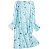 PNAEONG 3 Pack Women’s Nightgown, Long Sleeve Sleep Shirts Comfy Soft Nightshirt Women Pajama Sleep Dress Cotton Sleepwear(Star+purple+pink Paisley)