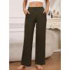 PNAEONG 3 Pack Women’s Petite Sweatpants, Casual Wide Leg Pants Loose Fit Lounge Pants with Pocket, Black+Light Grey+Army Green-M