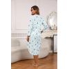 PNAEONG Nightgowns for Women Soft Cotton Long Sleeve Night Gowns Adult Sleepwear V Neck Nightshirt Comfy Sleepshirts(Blue Star)