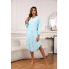 PNAEONG Nightgowns for Women Soft Cotton Long Sleeve Night Gowns Adult Sleepwear V Neck Nightshirt Comfy Sleepshirts(Dragonfly)