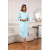 PNAEONG Nightgowns for Women Soft Cotton Long Sleeve Night Gowns Adult Sleepwear V Neck Nightshirt Comfy Sleepshirts(Dragonfly)