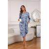 PNAEONG Nightgowns for Women Soft Cotton Long Sleeve Night Gowns Adult Sleepwear V Neck Nightshirt Comfy Sleepshirts(Good Night)