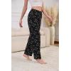 PNAEONG Pajama Pants Women 3 Pack Soft Cotton Lounge Pants Comfy Casual Pajama Bottoms with Elastic Waistband & Pockets(Flower+cats+pink Paisley)