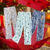 PNAEONG Pajama Pants Women 3 Pack Soft Cotton Lounge Pants Comfy Casual Pajama Bottoms with Elastic Waistband & Pockets(Set 1)