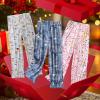 PNAEONG Pajama Pants Women 3 Pack Soft Cotton Lounge Pants Comfy Casual Pajama Bottoms with Elastic Waistband & Pockets(Set 4)