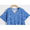 PNAEONG Women Short Sleeve Long Nightgown Soft Cotton Sleepwear Nightshirts Loungewear with Pockets(Constellation)