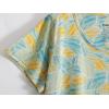 PNAEONG Women’s Cotton Nightgown Sleepwear Short Sleeves Shirt Casual Print Sleepdress Yellow Green-XL