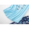 PNAEONG Women’s Pajamas Set, Cotton Short Sleeve Sleepwear Pjs Sets S-3XL(S Blue Cat)