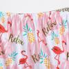 PNAEONG Women’s Pajamas Set, Cotton Short Sleeve Sleepwear Pjs Sets S-3XL(S Pink Flamingo)