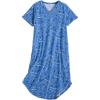 PNAEONG Women Short Sleeve Long Nightgown Soft Cotton Sleepwear Nightshirts Loungewear with Pockets(Constellation)