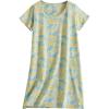 PNAEONG Women’s Cotton Nightgown Sleepwear Short Sleeves Shirt Casual Print Sleepdress Yellow Green-XL