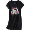 PNAEONG Women’s Cotton Nightgown Sleepwear Short Sleeves Shirt Casual Print Sleepdress(Love Peace)