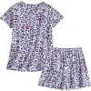 PNAEONG Women’s Pajamas Set, Cotton Short Sleeve Sleepwear Pjs Sets S-3XL(S Leopard)