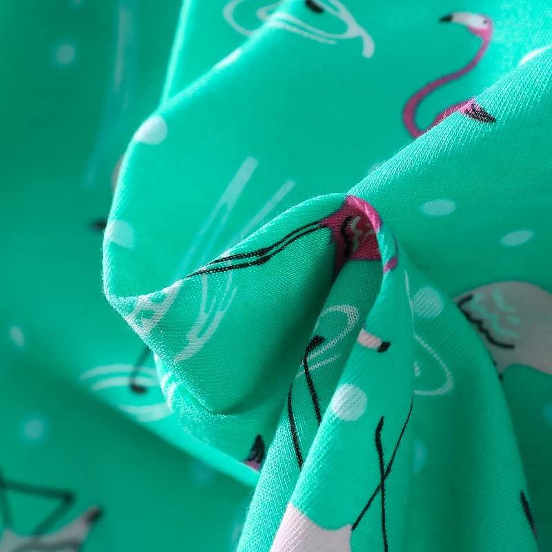 imagePNAEONG Women Cotton Sleepwear Short Sets TankampShort Pajamas Sets XTSY208Green Flamingo