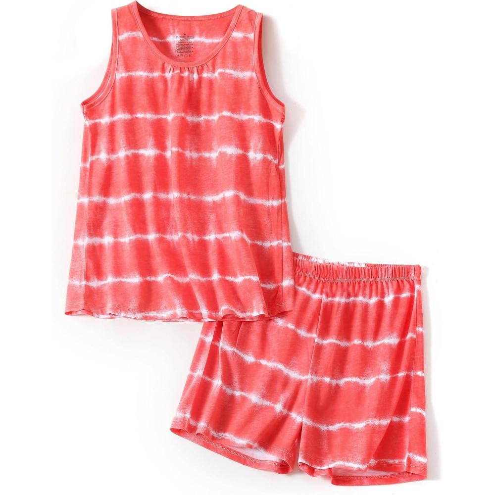 imagePNAEONG Women Cotton Sleepwear Short Sets TankampShort Pajamas Sets XTSY208Orange
